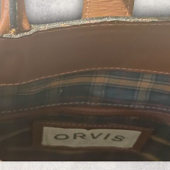 Orvis | EUC Vintage Medium Brown Woven Leather Shoulder-bag Purse - Picture 7 of 11